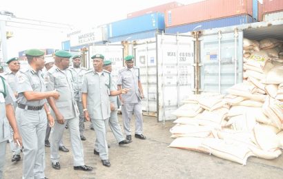 Customs impounds 14,000 bags of rice at Tin-Can Island Command