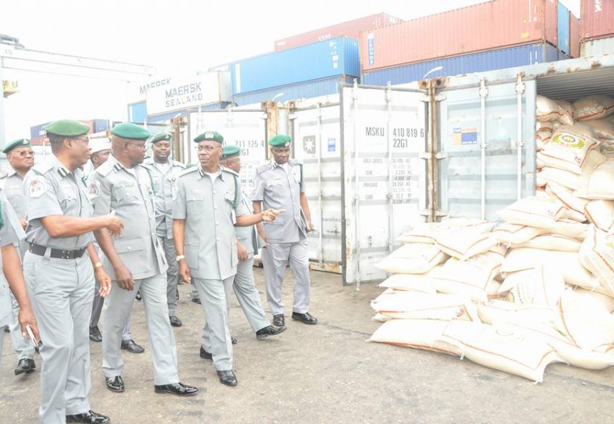 Customs impounds 14,000 bags of rice at Tin-Can Island Command