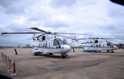 FG hands over 2 presidential helicopters to Air Force