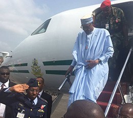 Buhari in Ondo, seeks support for Akeredolu