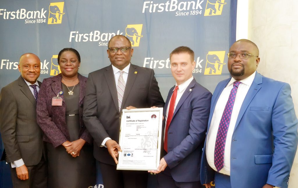 FirstBank attains ISO 9001: 2015 quality management systems ...