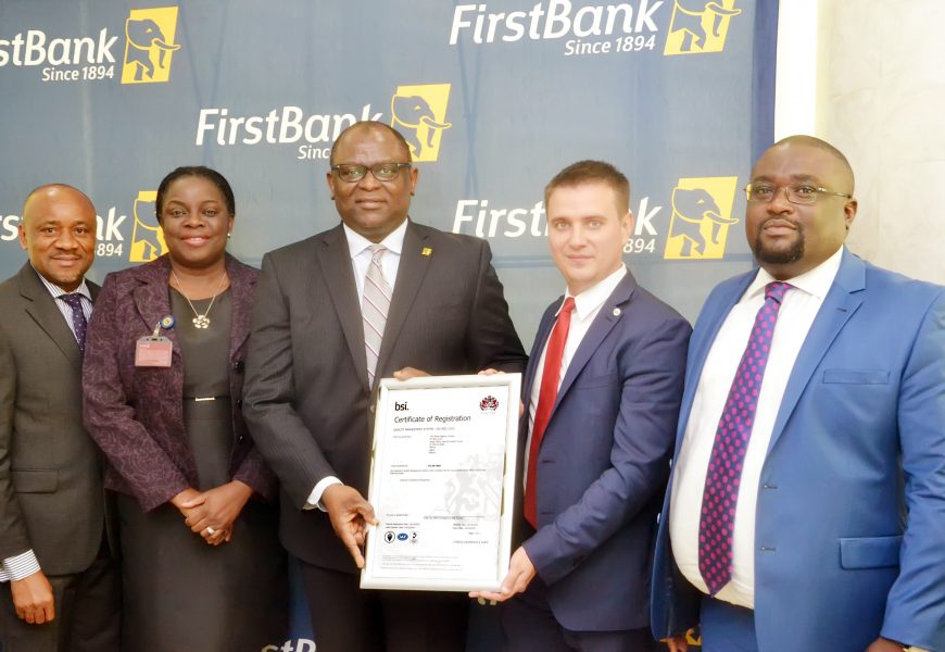 FirstBank attains ISO 9001: 2015 quality management systems certification