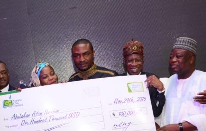 NLNG presents $100,000 cash prize to Ibrahim, 2016 Literature Prize winner