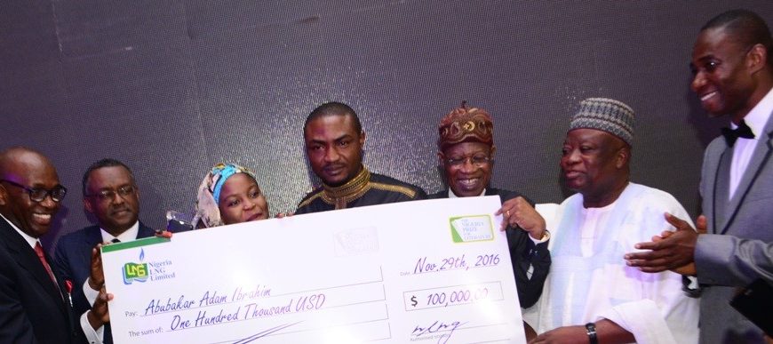 NLNG presents $100,000 cash prize to Ibrahim, 2016 Literature Prize winner