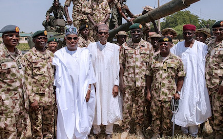 Buhari in Maiduguri, lauds military