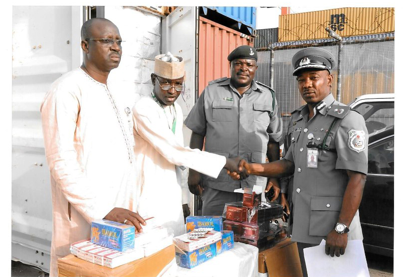 Customs at Tincan Island Port hands over two containers of drugs to NAFDAC