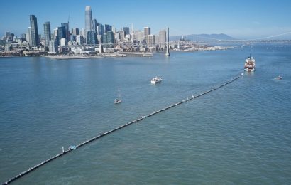 First Ocean Cleanup System Debuts
