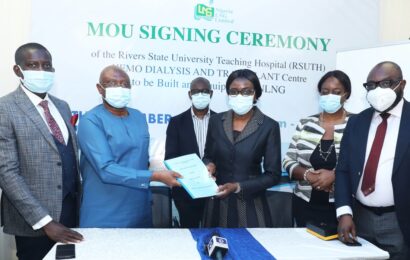 NLNG DonatesN381m Renal Centre To RSUTH