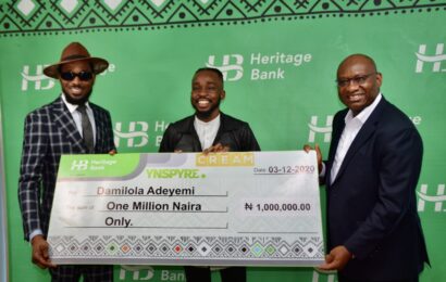 Heritage Bank Budgets N5b For Creative Industry As Winners Of Ynspyre Account Online Giveaway Get N1m