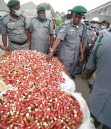 Customs Intercept 1,215 Bags Of Rice, 5,200 Live Ammunition, Bullet Proof Vehicle