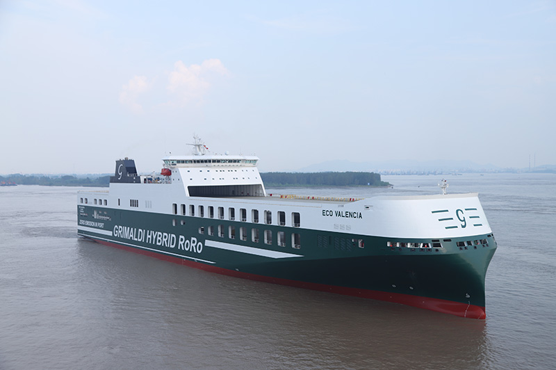 Grimaldi Welcomes 3rd Hybrid RO-RO Vessel