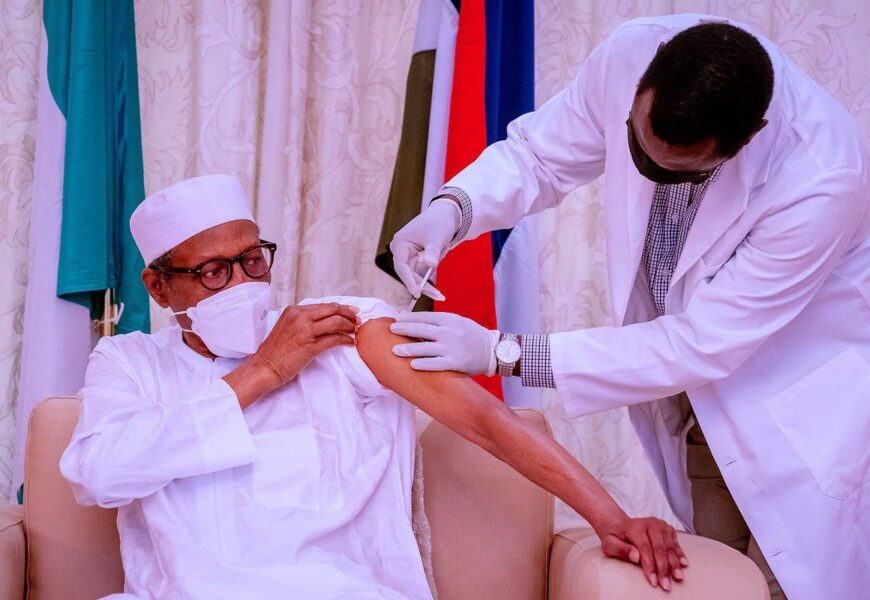 Buhari Receives 2nd Dose Of COVID-19 Vaccine