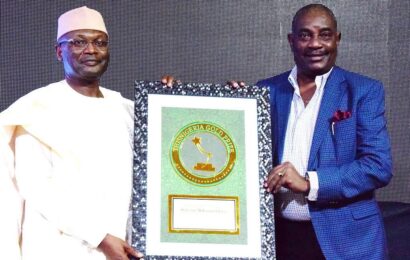 INEC Chairman Dedicates ThisNigeria Award To INEC Staff, Youth Corps Members