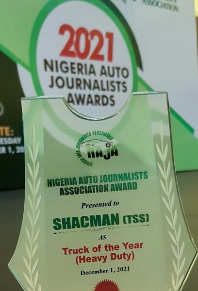 SHACMAN Nigeria Gets Truck Of The Year Award