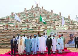 Buhari Lauds CBN, Unveils Rice Pyramids