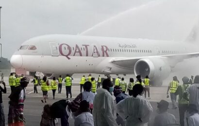 Qatar Airways Inaugural Flight Lands In Port Harcourt
