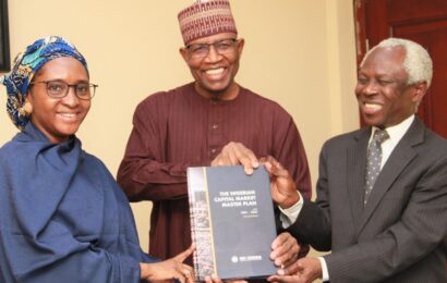 Finance Minister Receives Revised Nigerian Capital Market Master Plan 