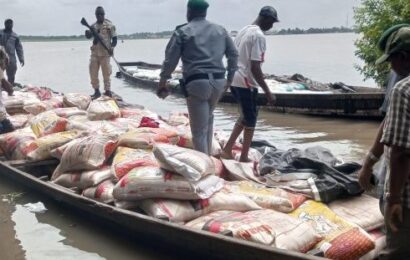 Patrol Team Intercepts 415 Bags Of Smuggled Rice on Badagry waterways