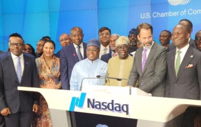 Tinubu Rings Closing Bell At NASDAQ, Says Nigeria Open For Investment 