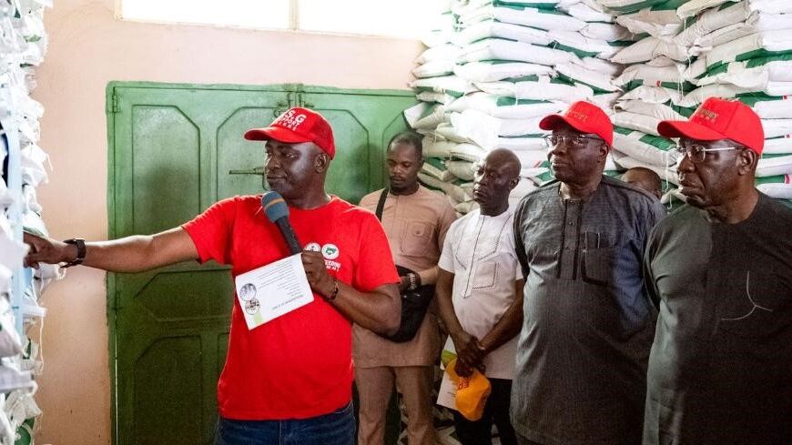 Obaseki Flags Off Distribution of 56,000 Bags of Rice