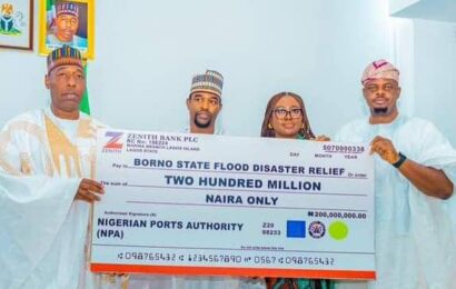 NPA Donates N200m To Borno Flood Victims