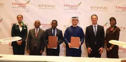 Ethiopian Airlines, Etihad Airways Sign Connectivity Partnership