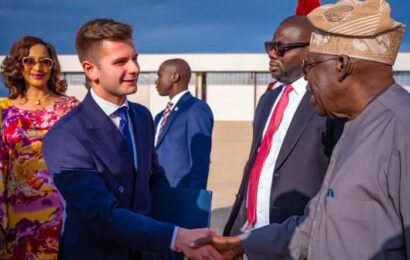 Tinubu Arrives Rome For Pope Leo’s Inauguration